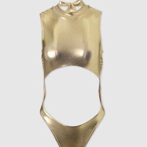 Megan Thee Stallion NEW Gold Swimsuit Love Island Iris Size Large